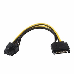[Hot Item] SATA 전원 케이블 SATA15 핀에서 8pin (6 2) PCI 익스프레스 그래픽 비디오 SATA 케이블