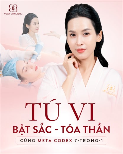 ✨ Đã có lúc diễn viên Tú Vi hoàn toàn đ.ánh m.ất niềm tin vào việc làm đẹp, nhưng đó là trước khi cô thực hiện liệu trình Meta Codex 7-trong-1 tại Mega Gangnam! 🌷 Chỉ sau 1 liệu trình, thần sắc Tú Vi rự.c rỡ khác biệt, gương mặt c.ăn.g tràn sức sống như vừa nghỉ dưỡng dài ngày, khiến cô phải thốt lên: “Giờ thì Vi tin phép màu là có thật”. 👉 Chị em muốn lấy lại thần sắc xịn xò như diễn viên Tú Vi? Đặt lịch trải nghiệm Meta Codex ngay nhé! #MetaCodex #MetaCodex7in1 #Danhthucthansac —————— ✨ Meta