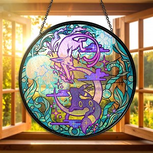 Espeon and Umbreon Moon and Star Stained Glass Window Hanging Espeon Umbreon Suncatcher Anime Home Decor Gift Espeon and Umbreon Decor Gift - Etsy Canada