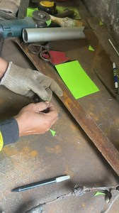 make a hole in the pipe into the inner angle iron | EDY Welder Art | Facebook