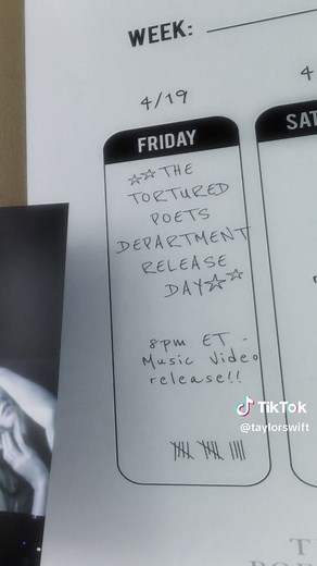 The TTPD Timetable | Taylor Swift