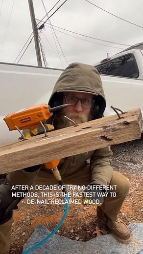 1M views · 18 reactions | Do you know of a faster way to de-nail Reclaimed Wood? The Upwood pneumatic nail remover. Please let me know. 酪 | Sons of Sawdust | Facebook