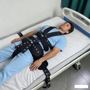 [Hot Item] Patient Positioning Aids Magnetic Locking Restraint Adjustable Shoulder Waist Crotch Straps for Agitated Incontinent Care Bondage Gear