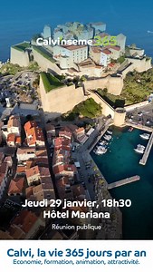 Calvi mérite une vision à long terme. Une ville active, attractive et solidaire 365 jours par an. Venez débattre, poser vos questions, faire entendre votre voix. 📍 Réunion publique – Hôtel Mariana 🗓 Jeudi 29 janvier – 18h30 | Calvi'nseme 365