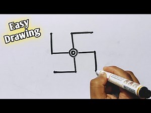 Electric Fan Drawing From Swastik | How To Draw A Table Fan With Swastik | Step By Step Drawing
