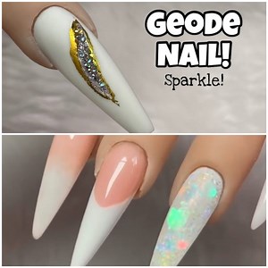 From the blingline geode nail design to a simple stiletto set 😍 | MetDaan Nails