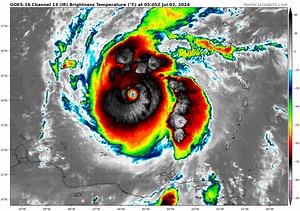16K views · 190 reactions | Hurricane Beryl is now the strongest July hurricane on record by wind with maximum sustained winds at 165 mph. Beryl is also the earliest forming category five hurricane on record, beating Hurricane Emily on July 17, 2005. 1 AM 7.2.24 | Meteorologist Eric Jeansonne | Facebook