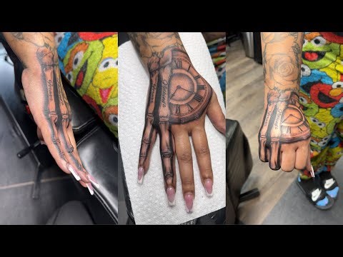 SKELETON Hand Tattoo Time-lapse