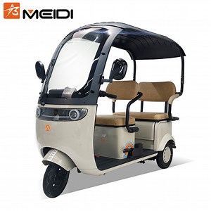 [Hot Item] Meidi 3 Wheel Passenger Electric Trike Scooter Roof Adults Tour Electric Tricycle