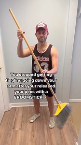 219K views · 233 reactions | Release your pecs with a BROOMSTICK 粒 A tensepectoralis minor muscle can also entrap nerves in the armpit region causing pain, numbness, and tingling down the arm and into the hand. Push down your onto the broom for a pec massage pressure. This pressure helps increase blood flow and allow the muscles to relax. Move your arm to mobilize the muscle! FOLLOW to be well! #trendingreelsvideo | Moore Wellness | Facebook