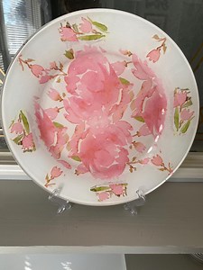 Decoupage Plate, Reverse Decoupage Method, 10.5 " Plate, Cake Plate, Display Plate - Etsy
