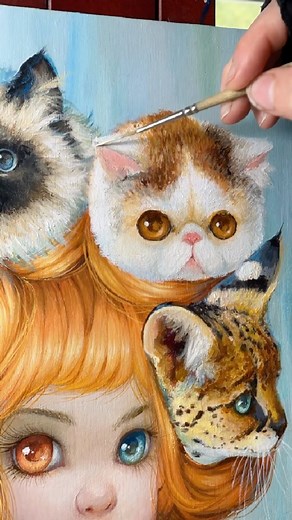 🐱🐾 Do you have a pet cat? I do! 🙋‍♀ I have two!! Smithers and Jabba The Fluff 🐈 🐈‍⬛ I can’t get enough of these adorable furballs! 😻 • 🌺 I can’t wait to showcase my passion for the environment, animals, and, of course, cats for my solo show called “Nurtured by Nature” at the amazing @coreyhelfordgallery from August 26th to September 23rd!🌿 So email sherri@coreyhelfordgallery.com if you’d like to be put on the preview list! • • • • #CatLoversUnite #kitty #Gallery #cat #NatureLovers #lovef