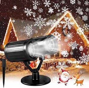 Double Head Outdoor Christmas Snowflake Projector Lights - Waterproof, for Home & Party Decor