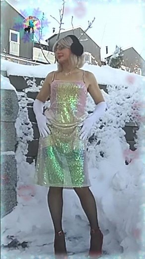 2023.12.27 TransPersoner🐈 Oslo🐳 Snowmaiden TDress Suspender Nylon Heels Aurora Victoria Maxwell 👠❄️💝