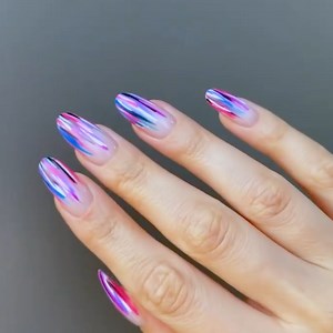 102K views · 725 reactions | Colorful stripes on nails! | Alena Lavrenteva | Facebook