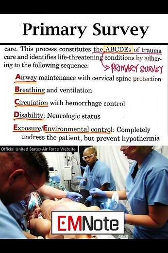 Primary Survey (ABCDE of ATLS)