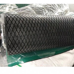 [Hot Item] Pulley Ceramic Rubber Sheet Conveyor Head Pulley Diamond Lagging