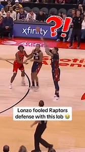 Lonzo fooled raptor defense with this lab pass 😱 #fbreels | Sports Highlights