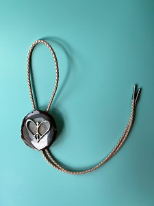 Geode Bolo Tie With Love Pendant - Etsy