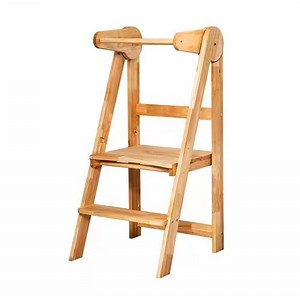 [Hot Item] Bamboo Folding Step Ladder Foot Stools Multi-Function Ladder Chair Kitchen Step Stool