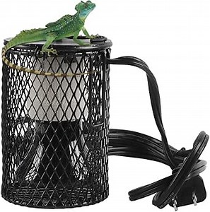 Reptile Heat Lamp Bulb with Cage,100Watt Ceramic Heat Kit Emitter Pet,No Harm No Light for Turtle, Snakes, Lizards, Frogs, Chicks. (Black)