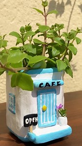 DIY Cafe Planter from Plastic Bottle. 🌿 #diyplanner #plasticreuse | Vernal Bloom by Sujata