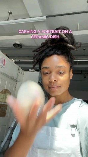 Beautiful Sgraffito Waves Jewelry Dish