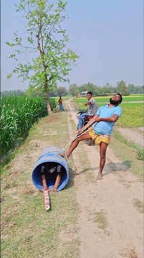 The boy was tied up in a drum and taken away.