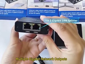 1 to 2/3/4 Port Gigabit LAN Splitter – 1000Mbps High-Speed Ethernet Hub | Compatible with Cat6/7/8 Cables | Plug & Play for PC/Laptop/Router (1 to 4 Splitter)