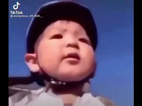 Asian Kid Falls Off Bike To Goofy Sound Effect.