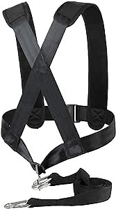 Sled Harness Tire Pulling Harness with Y Shape Strap, Weight Sled Strength Training Workout Adjustable Padded Straps Sled Harness