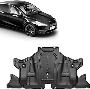Rear Skid Plate Fits for Tesla Model Y, Carbon Steel Cover Protector for Front Chassis 2023 2022 2021 Accessories