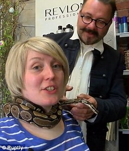 Meet 'Monty' the 4-foot Python That Gives Neck Massages to Customers at a German Hair Salon (Photos Video)