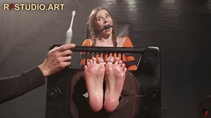 Meloxy - Intensive Feet Tickling in Stocks with Various Tools (FULL HD MP4) | Clips4sale