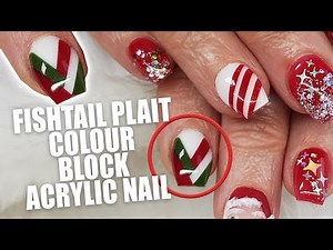 Acrylic Nails | Colour Block Technique | Short Acrylic Design