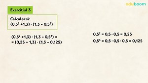 Puteri. Ordinea operațiilor cu numere zecimale. Matematica clasa a 5-a