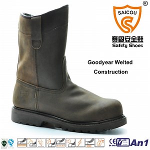[Hot Item] Heavy Industrial Acid Resistant Goodyear Welted Leather Safety Boots