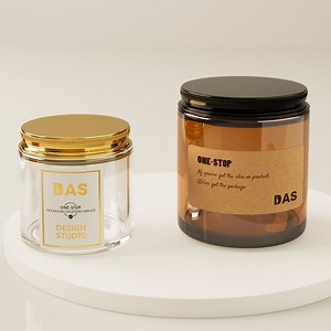 [Hot Item] Wholesale 8oz 250g 16oz 500g Amber Clear Empty Straight Sided Glass Candle Jar for Candle Packaging with Lids