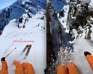 Jackson Hole Local Scores Spicy Cliff Drop