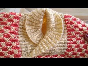 Easy collar neck knitting pattern