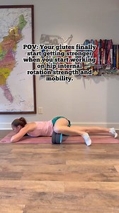 If you are having a hard time strengthening or activating your glutes, try working on hip internal rotation! #gluteworkout #hippain | Stephanie Ridgway, PT, DPT