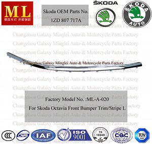 [Hot Item] Front Bumper Trim Strip for Skoda Octavia 2004 (1Z0807717A)