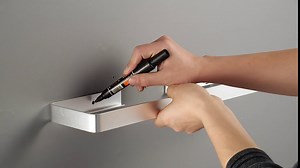 2-Layer Glass Corner Shelf Bathroom Wall Shelf, Tempered Glass Bathroom Floating Shelves Wall-Mounted, Shower Storage Organizer Rack (Black-Triangle)