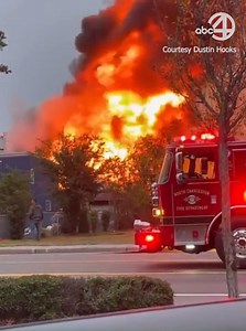 Video shows a structure fire on West Montague Avenue in North Charleston this morning. Fire officials said two people were injured, including one person who jumped from the second-story to escape. Video courtesy Dustin Hooks. What we know: https://abcnews4.com/news/local/west-montague-shut-down-as-emergency-crews-tackle-structure-fire-ncfd-north-charleston-fire-department-wciv-abc-news-4 | WCIV | ABC News 4