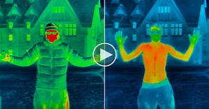 Thermal Imaging Camera Shows How and Where Human Body Loses Heat