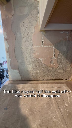 Wall Repair After Tiles Ripped Half the Wall (Part 1)