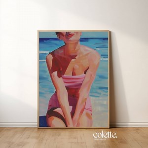 Retro Woman Swimsuit Painting Printable Woman by Pool Poster Beach Girl Wall Art Swimmer Bathing Suit Print Summertime Artwork Coastal 118 - Etsy