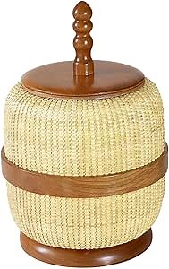 Nantucket Baskets Rattan Weave Storage Basket Round for Home,Office Decorate Collection Multipurpose Organizer Container