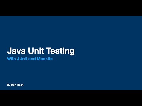 Introduction to Java Unit Testing - JUnit + Mockito