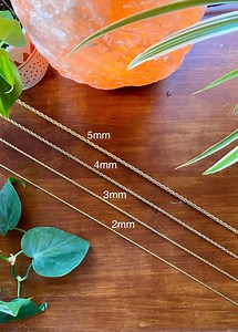 18K Gold PVD Coated Rope Chain Necklace - Etsy